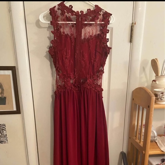 Deep Berry Formal Dress, Size Medium - Picture 2 of 5